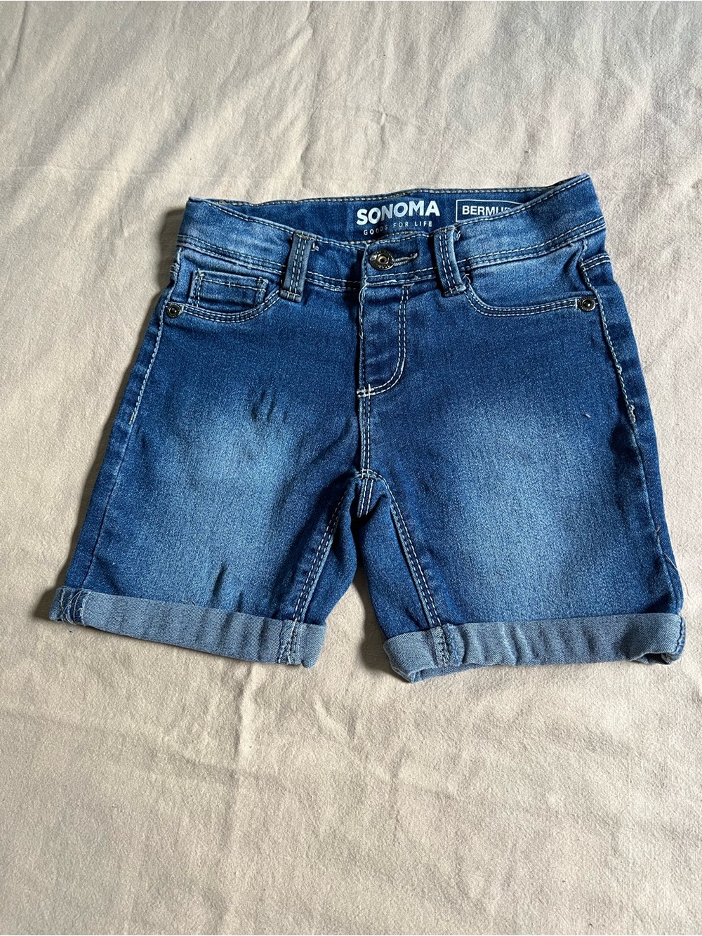 SONOMA Girls Blue Denim Rolled Cuff Shorts